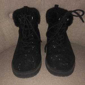 Sparkling Black Boots